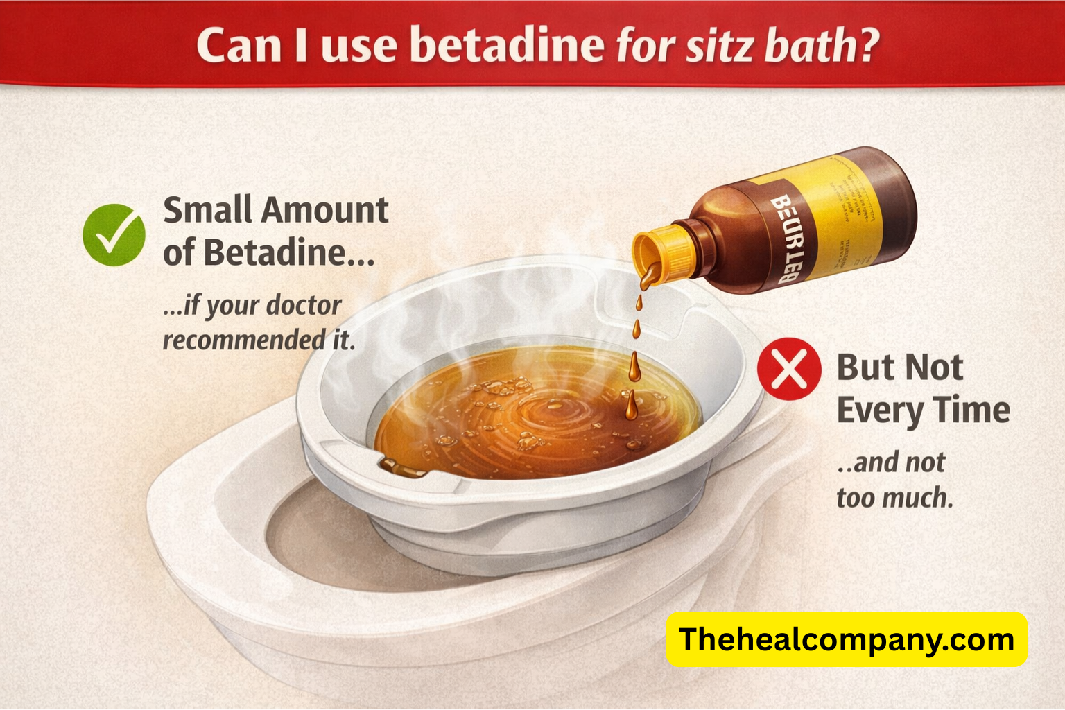 Can I use betadine for sitz bath?