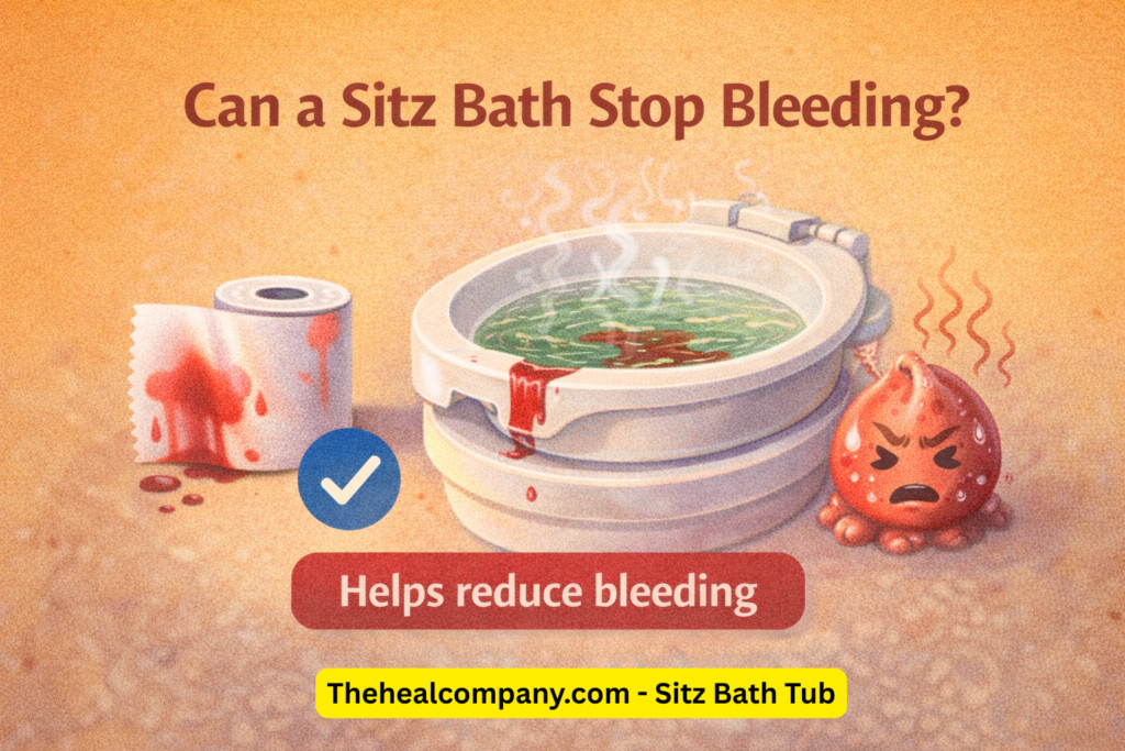 Can a sitz bath stop bleeding?