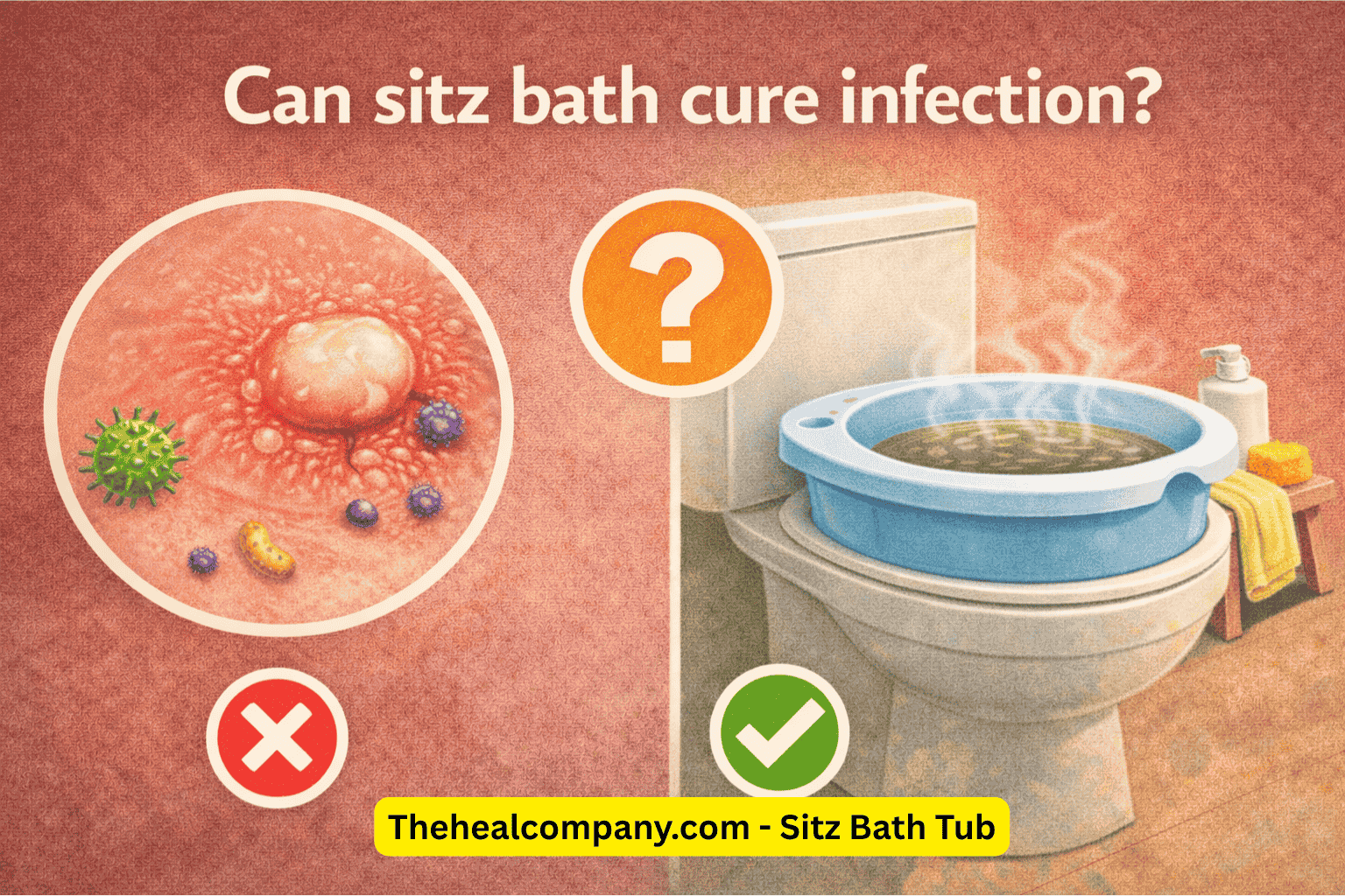 Can sitz bath cure infection?