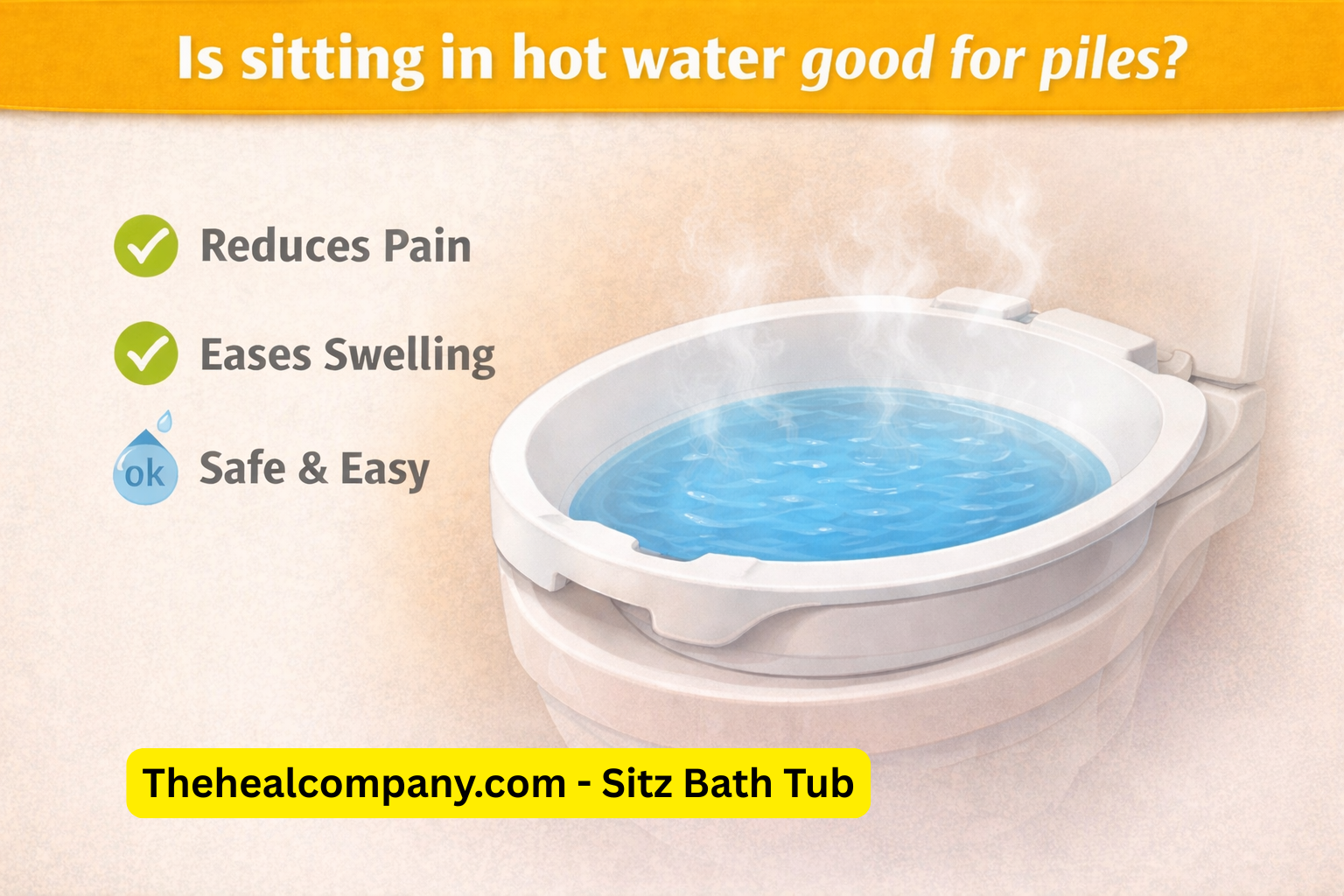 Is sitting in hot water good for piles?