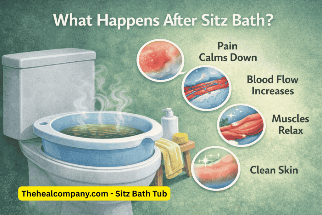 What happens after sitz bath?