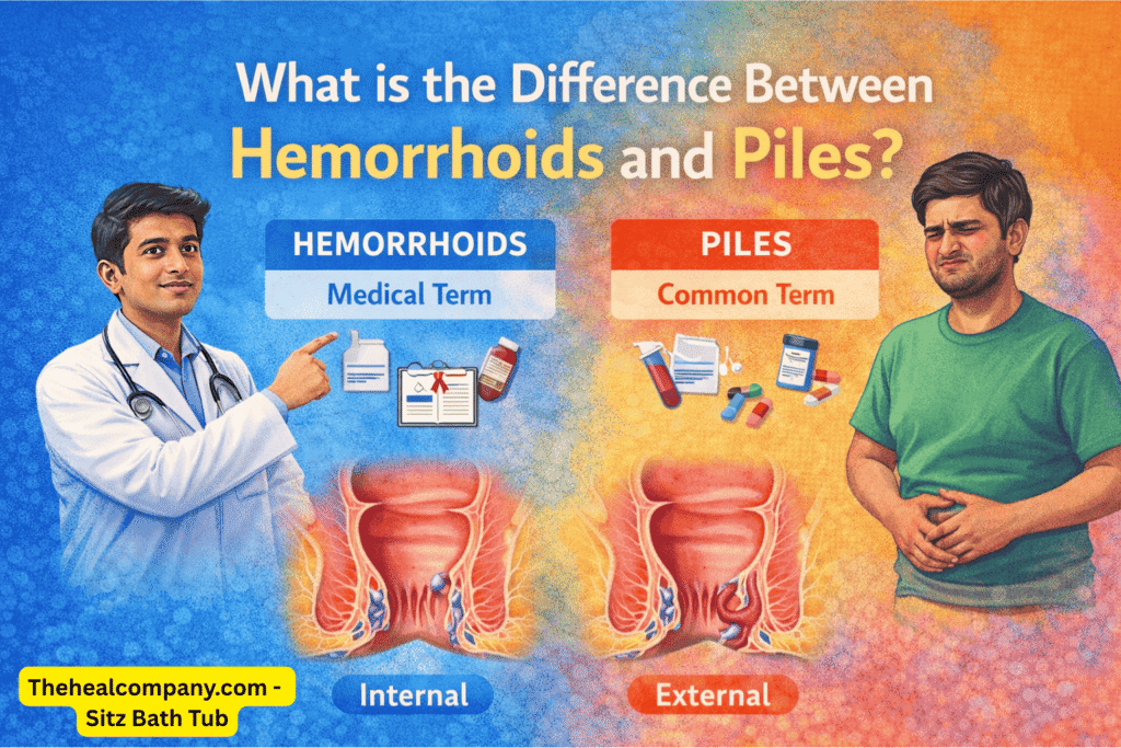 What is the difference between hemorrhoids and piles?