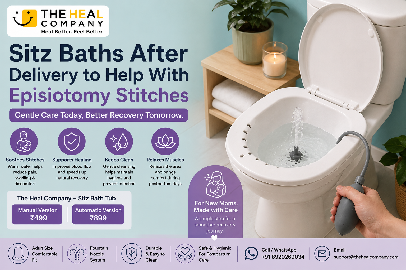 Sitz Baths After Delivery to Help With Episiotomy Stitches