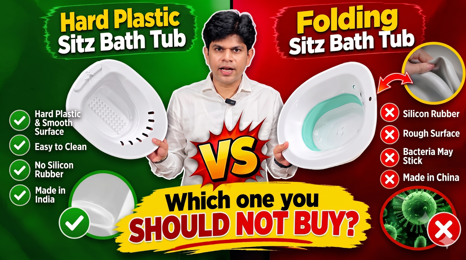 Hard Plastic Sitz Bath Tub VS Folding Sitz Bath Tub – Which one you should not buy